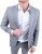Marynarka męska szara jasna gładka slim fit – elegancka i uniwersalna
