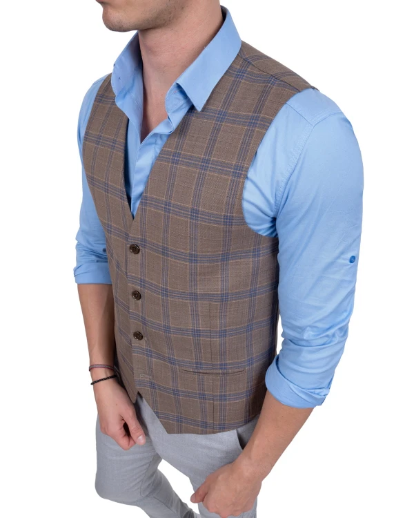 kamizleka-meska-brazowa-krata-elegancka-14.jpg