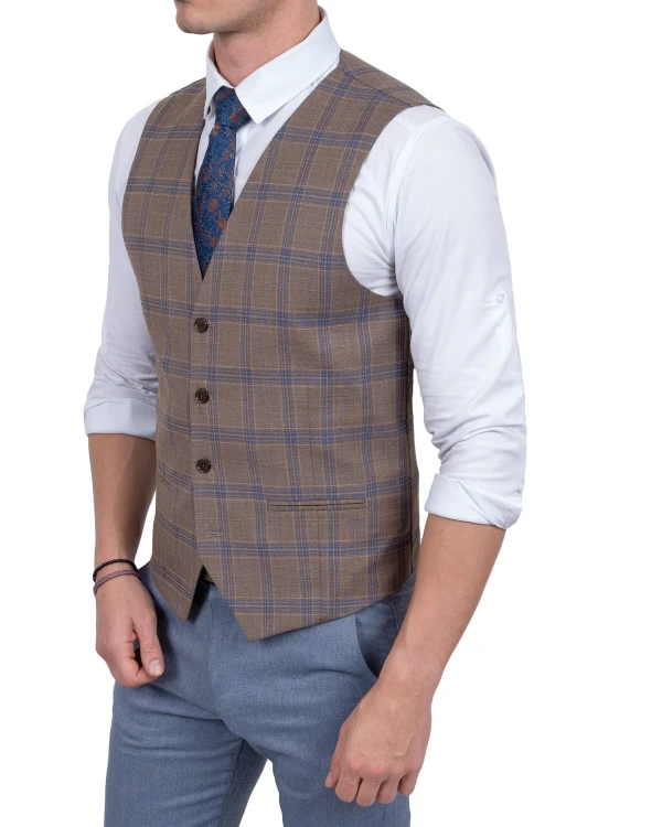 kamizleka-meska-brazowa-krata-elegancka-6.jpg