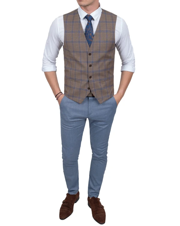 kamizleka-meska-brazowa-krata-elegancka-5.jpg