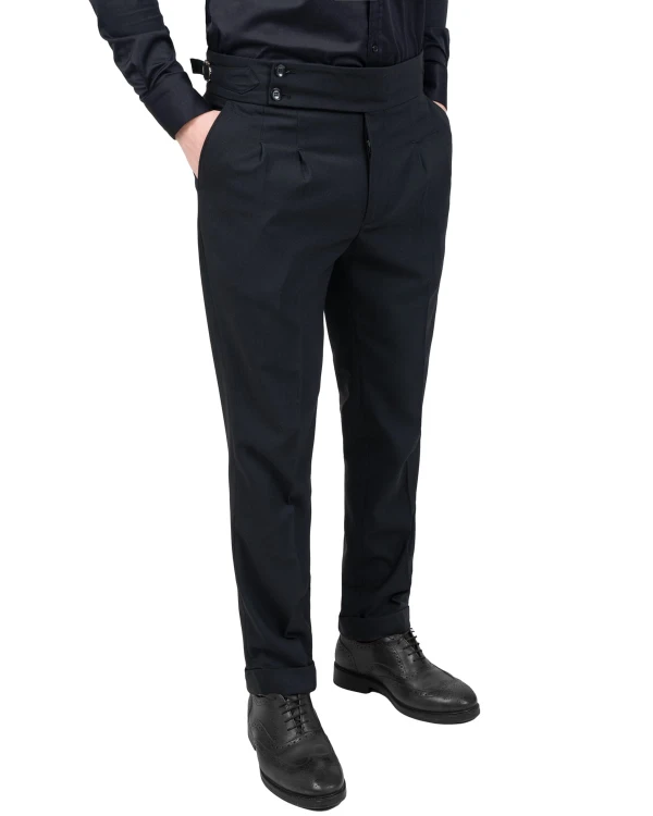 spodnie czarne wysoki stan eleganckie