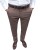 Spodnie męskie Slim Fit kawowe brązowe – widok z przodu