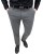 Przód spodni męskich szarych w kroju Slim Fit