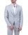 Marynarka męska jasnoszara Slim Fit – jednorzędowa z klapami otwartymi