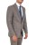 Marynarka męska beżowa Slim Fit gładka – bok z krawatem