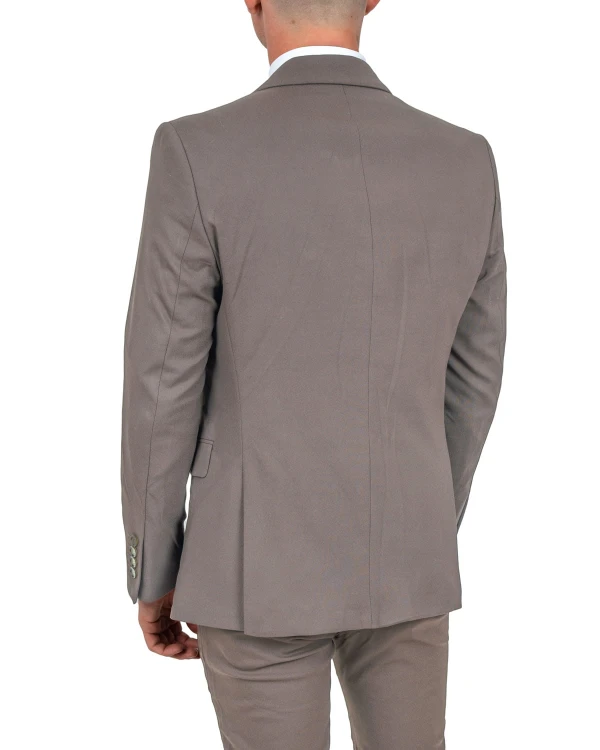Marynarka męska beżowa Slim Fit gładka – tył