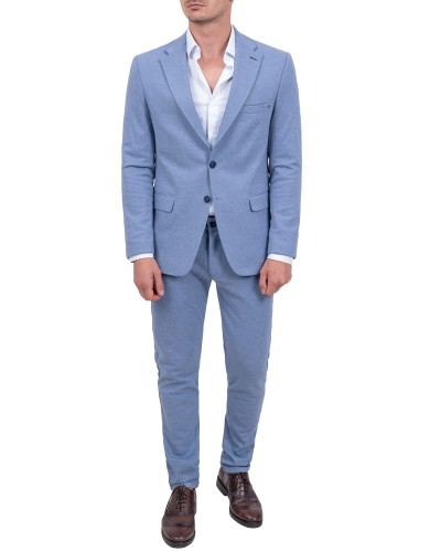 garnitur męski jasnoniebieski Slim Fit przód