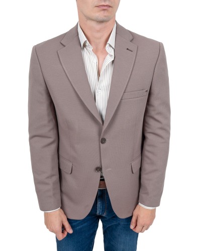 Marynarka męska cappuccino Slim Fit – przód