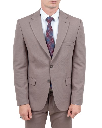 Marynarka męska jasny brąz Slim Fit – przód