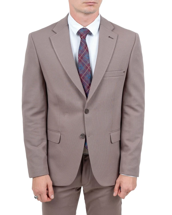 Marynarka męska jasny brąz Slim Fit – przód