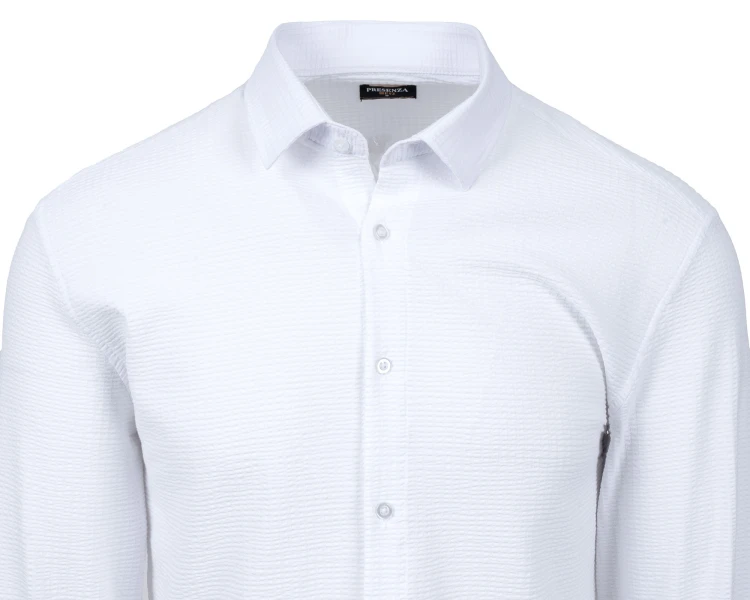 kołnierzyk koszuli męskiej białej slim fit