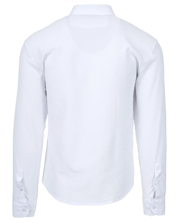 koszula męska slim fit biała tył