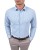 koszula męska niebiesko-biała w paski Slim Fit z kołnierzem