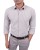 Koszula męska Slim Fit beżowo-biała – styl smart casual