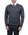 sweter męski grafitowy w serek przód elegancko