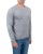 sweter męski szary w serek bok model