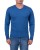 sweter męski niebieski w serek na modelu