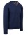 sweter męski granatowy w serek z boku
