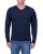 sweter męski granatowy w serek na modelu przód