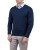 sweter męski granatowy w serek z koszulą