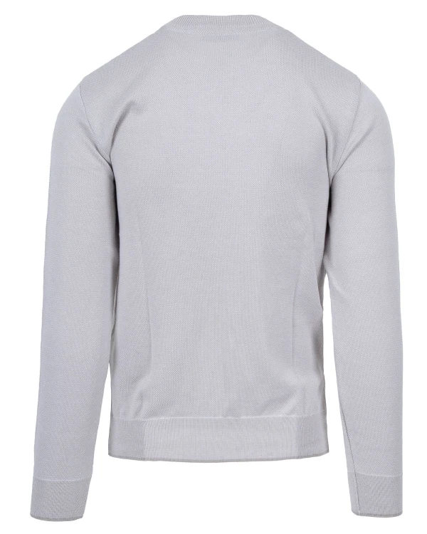sweter męski beżowy w serek - tył