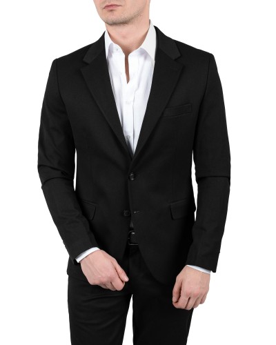 Marynarka męska czarna delikatna struktura