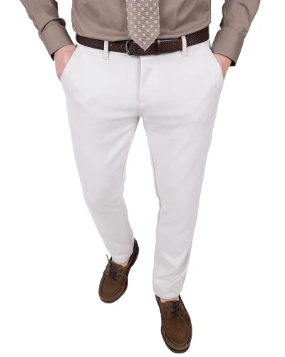 Jasnobeżowe Spodnie Męskie Wizytowe