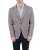 marynarka szarobeżowa melanż slim fit z koszulą polo — smart casual, Szafler