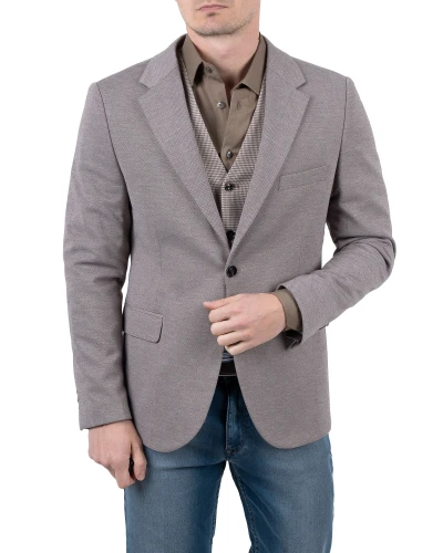 Marynarka Męska Szary Beż Melanż Slim Fit
