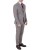 Garnitur slim fit szarobezowy melanż — widok boczny, Szafler