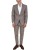 Garnitur męski beżowy Slim Fit gładki – stylizacja smart casual z rozpiętą koszulą, Szafler