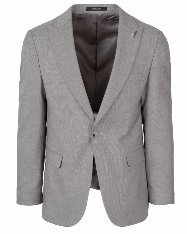 Marynarka męska jasna szara Slim Fit - widok z przodu, Szafler