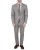 Garnitur męski jasny szary Slim Fit - cała sylwetka z krawatem, Szafler