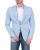 Marynarka męska błękitna do jeansów slim fit - ujęcie z przodu, Szafler