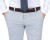 Szaroniebieskie spodnie męskie slim fit - przód z paskiem, detal, Szafler