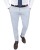 Spodnie męskie szaroniebieskie wizytowe Slim Fit - sylwetka w ruchu z przodu, Szafler