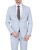 Garnitur męski szaroniebieski Slim Fit - elegancka stylizacja pod krawat, Szafler