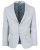 Marynarka męska jasnoszara Slim Fit - widok z przodu, wzorzysta podszewka paisley, Szafler