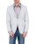 Marynarka męska jasnoszara do jeansów slim fit - ujęcie z przodu, Szafler