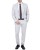 Garnitur męski jasnoszary melanż slim fit - sylwetka z przodu, Szafler