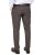 Brązowe spodnie męskie Slim Fit w kratę - widok z tyłu, Szafler