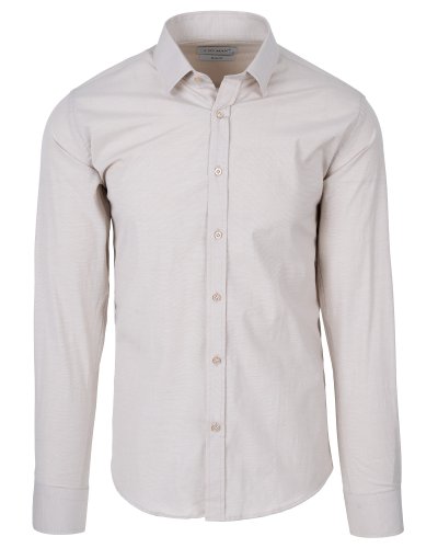 Koszula męska beżowa Slim Fit Ego Man - widok z przodu, Szafler