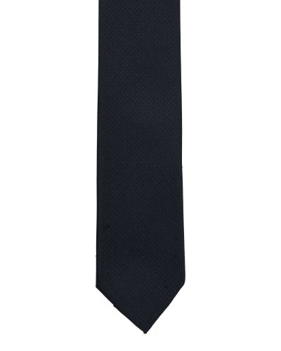 Czarny krawat męski wąski 6 cm - cały krawat