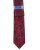 Czerwony krawat paisley z poszetką 7 cm w opakowaniu