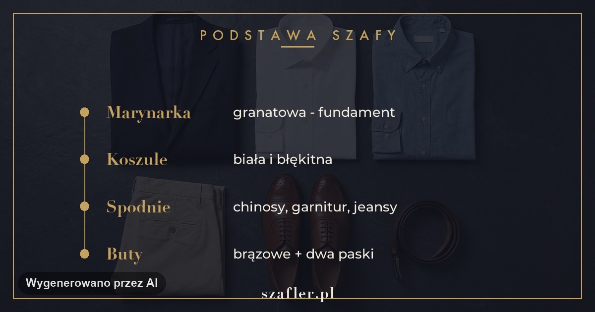 Baza garderoby - marynarka, koszule, spodnie i buty
