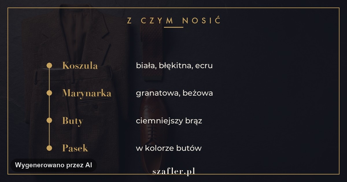 Koszule i marynarki pasujące do brązowych spodni męskich