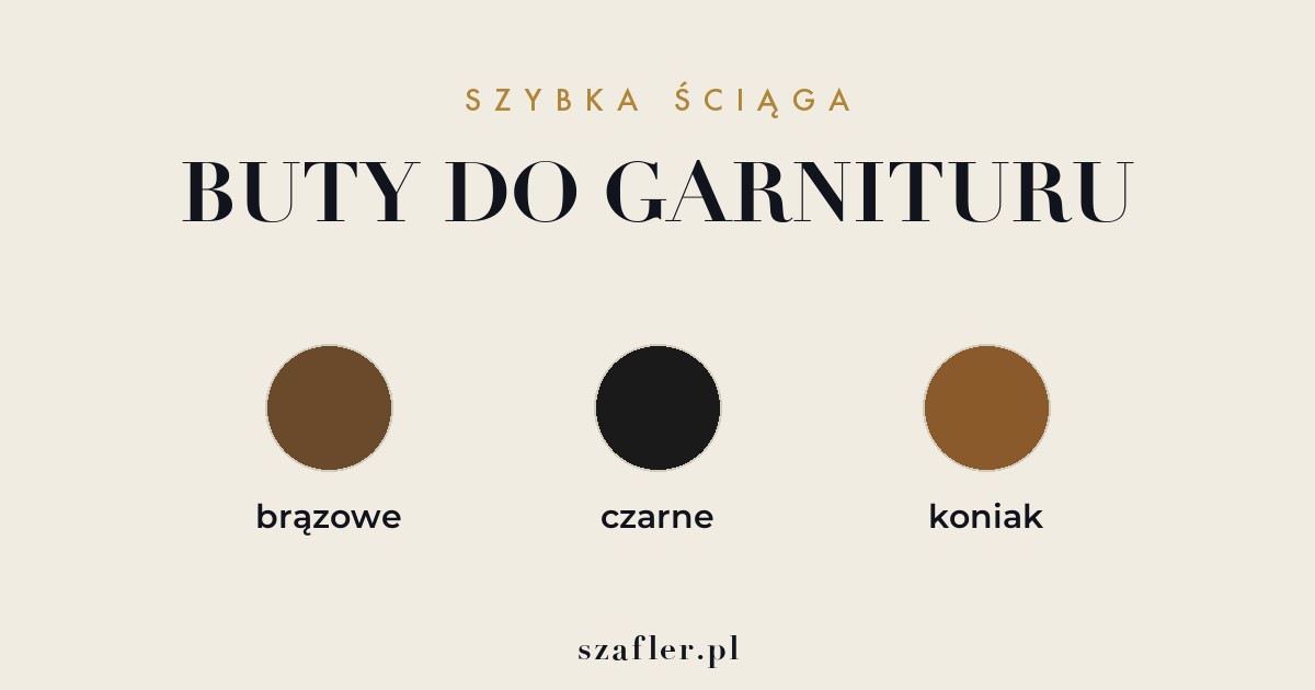Kolor butów do garnituru - brąz do granatu i szarości, czerń na wieczór