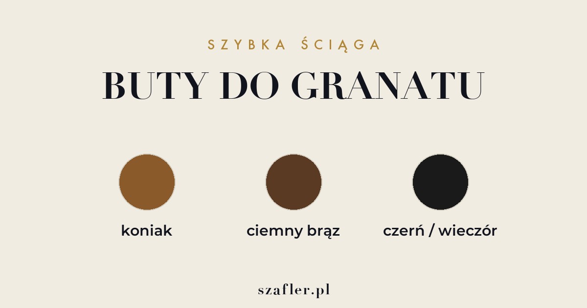 Kolor butów do granatowego garnituru - koniak i brąz w dzień, czerń na wieczór