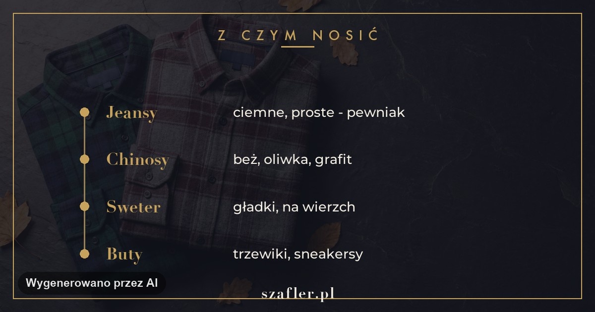 Z czym nosić koszulę flanelową - jeansy, chinosy i sztruksy
