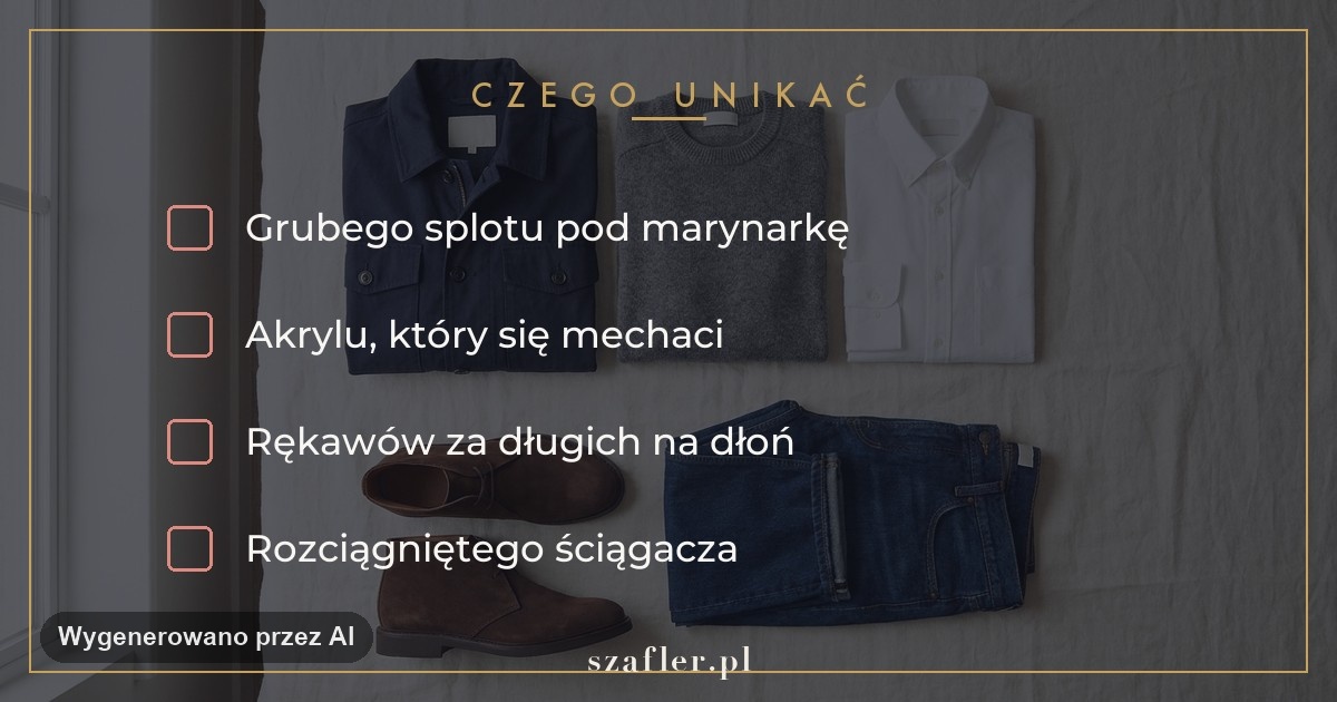Zbliżenie na mechacenie i rozciągnięty ściągacz swetra